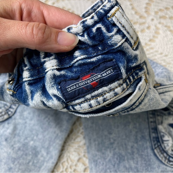 Vintage 1990s Bugle Boy 7 Years Acid Wash Rad Pull On Denim Jogger Jeans - Picture 5 of 7